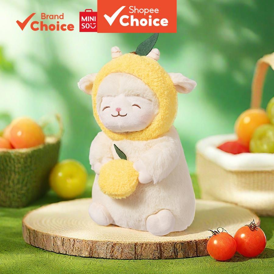 MINISO   lemon cute elf série - boneca de pelúcia de cordeiro ultra macia em pé com textura sedosa 15,5cm x 27,5cm