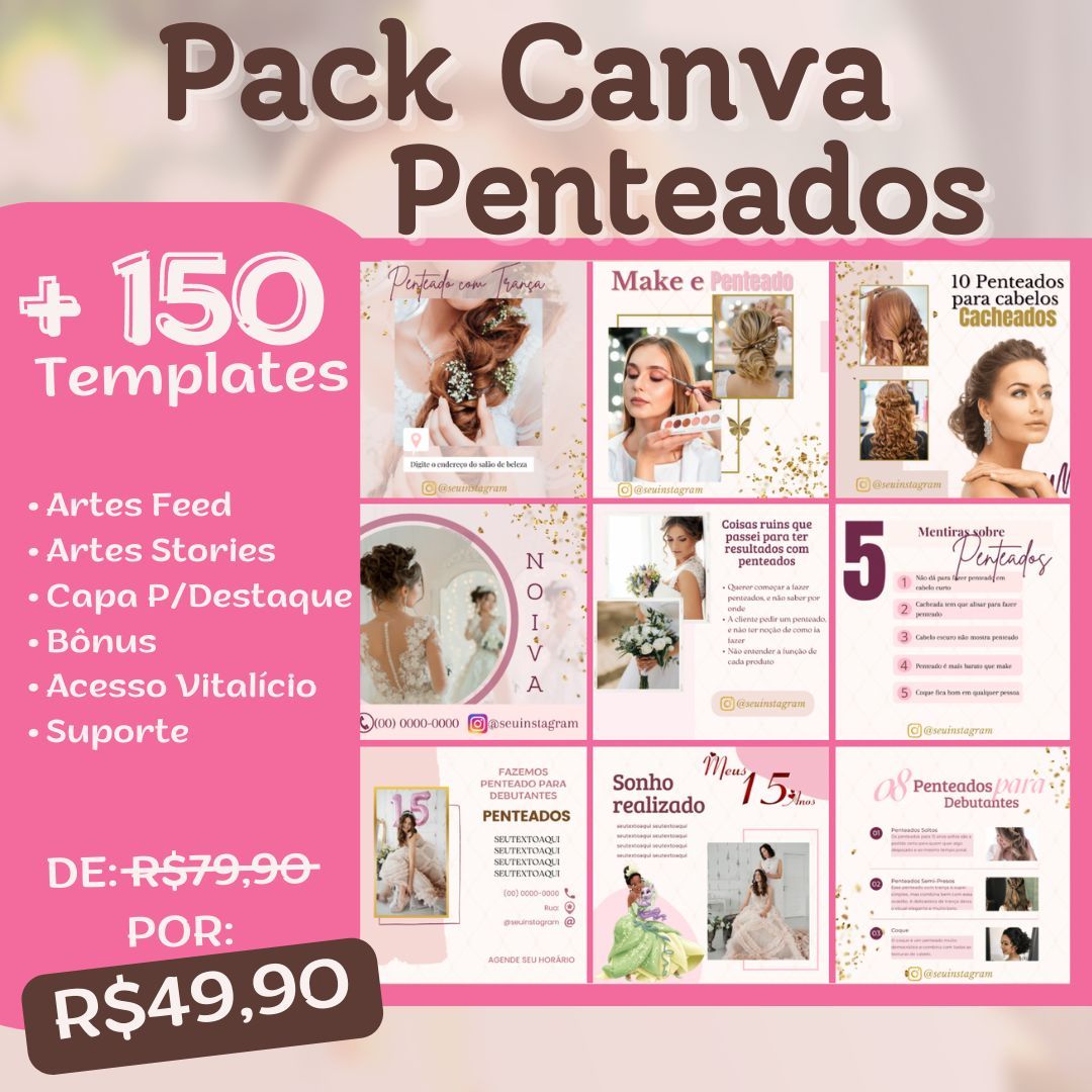Pack Canva Penteados