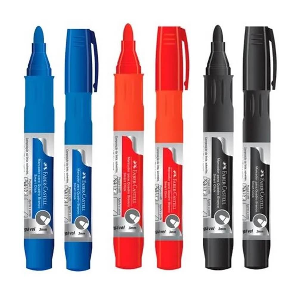 Marcador Para Quadro Branco Smart Click Recarregavel - Faber-Castell