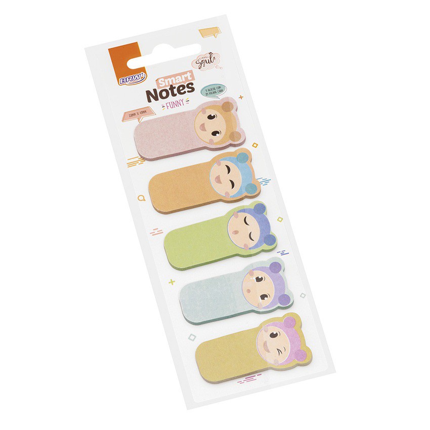 Marcador de pág. BRW Smart Notes Funny 23x45mm boneca - 25fls