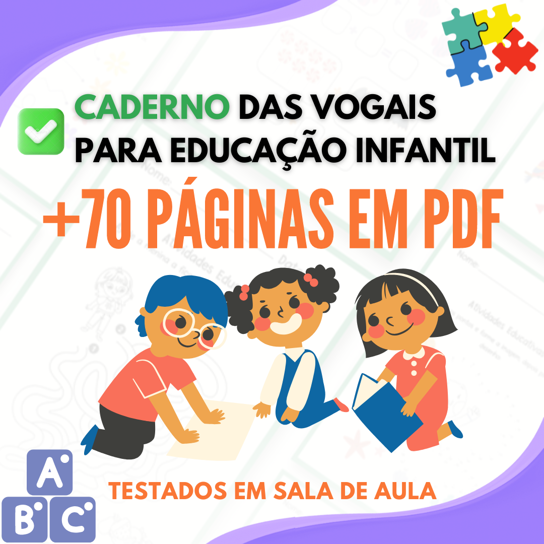 Caderno das Vogais para Educação Infantil