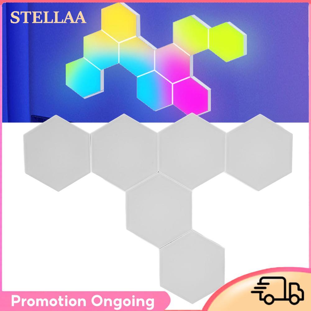 Stellaa CHICIRIS RGB Hex Wall Light Music Sync Controle de voz 16 milhões de cores Painéis personalizáveis ​​com