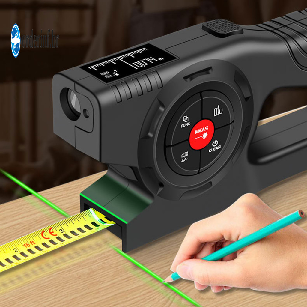 Automatic Locking Tape Measure Digital with Lcd Display Portable Rechargeable Laser Distance Meter Professional Accurate
