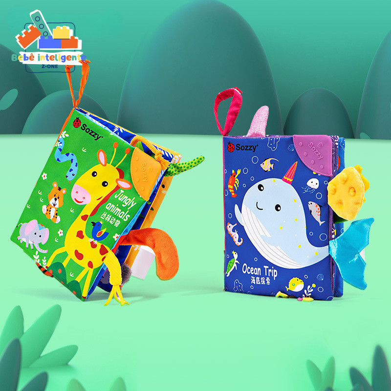 Baby Early Learning Tear-Up Cloth Book Puzzle De Interação Pais E Filhos Brinquedos Calmantes