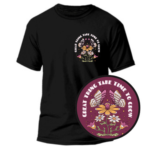 Camiseta Great Thing Take Time To Grow  -100% Algodão - 224