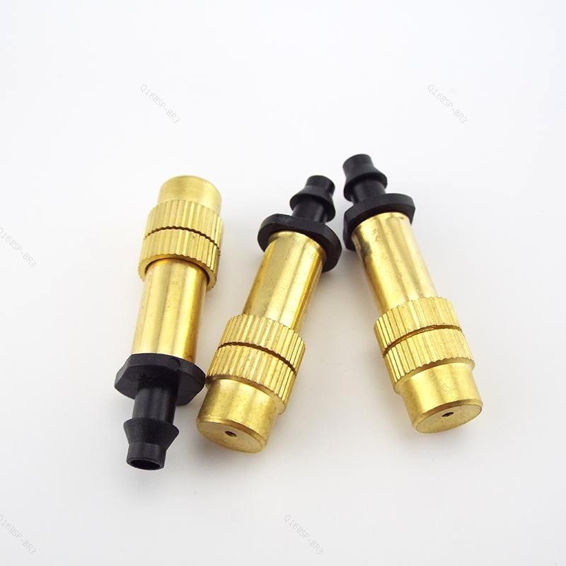 10 Pçs Spray Sprinkler 4/7 Tubo De Cobre Bico Fogger Rega Nebulização Resfriamento Latão Para Sistema Jardinagem BR16B3