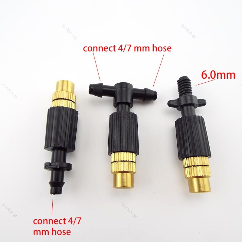 5 Pçs T Conector Sprinkler Jardim Rega Spray Bico Água Névoa Fogger Irrigação Resfriamento BR16B