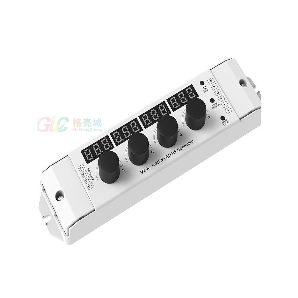 DIY cor misturada 4 canais 5 canais botão Manual Display Digital Stepless Dimmer 2.4G controle remoto sem fio rgbcw tira