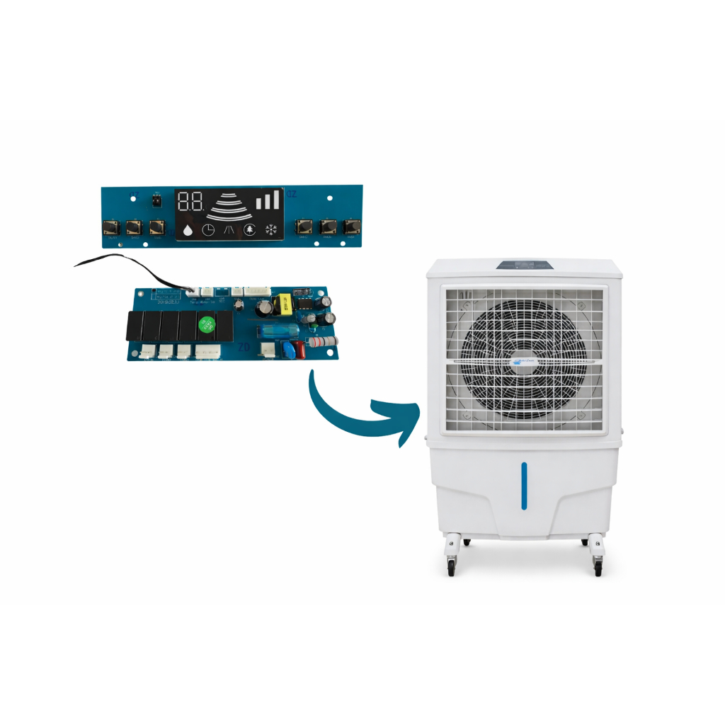 Kit Placa + Display Para Climatizador Portátil 9000 Compatível com as Marcas MWM Smart Air Bem Estar