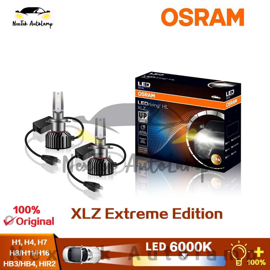 OSRAM XLZ Extreme Edition LED H1 H4 H7 H8 H11 H16 25W 6000K Farol De Carro Com Luz Branca Lâmpada De Feixe Alto E Baixo