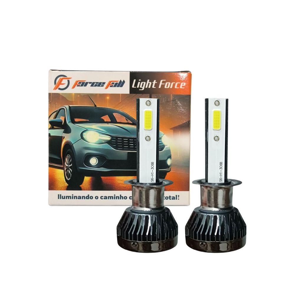 Lampada Led Light Force H1 12v 25w Par Chip Dob Force Full