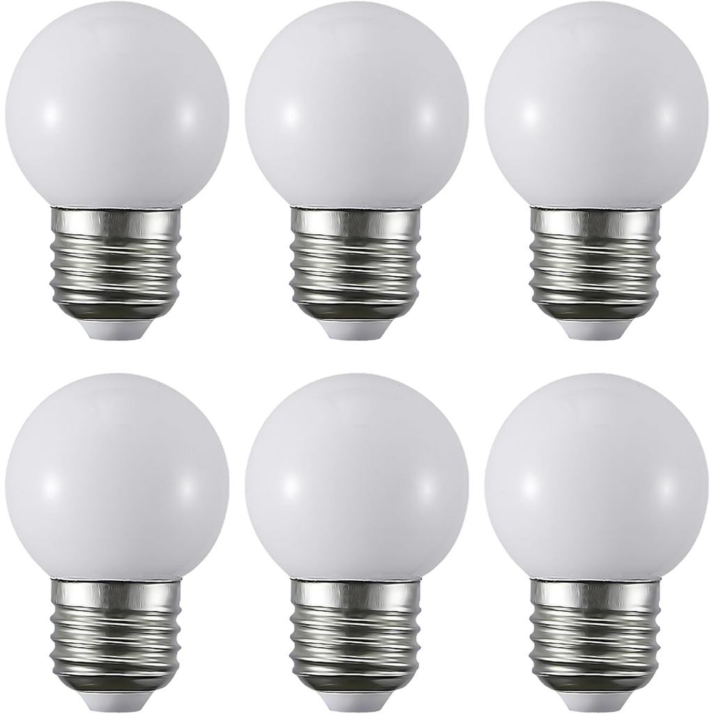 2.5 Watt G45/G14 LED Light Bulbs, 25W Equivalent E26/E27 Base 120V Vanity Light Bulbs Small Globe Light Bulbs for Ceilin