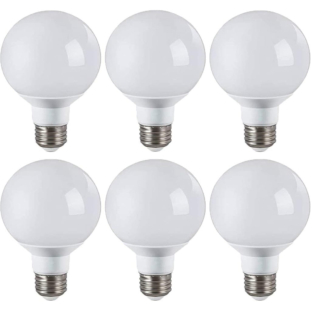 Lxcom Lighting G60 LED Light Bulb 3W Globe Bulbs 25W Incandescent Bulb Equivalent E26/E27 Base Warm White 3000K 300LM LE