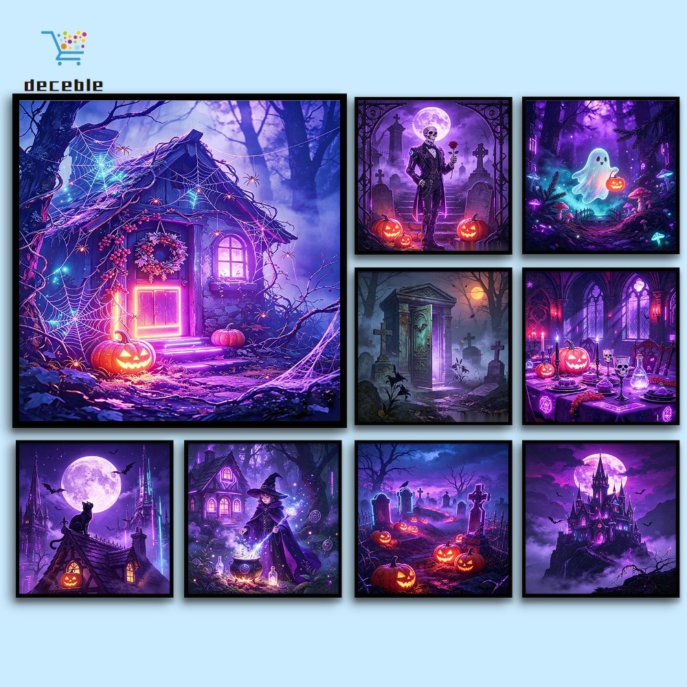 Halloween Full Square Broca Pintura Diamante 5D 30x30CM DIY Strass Mosaico Arte