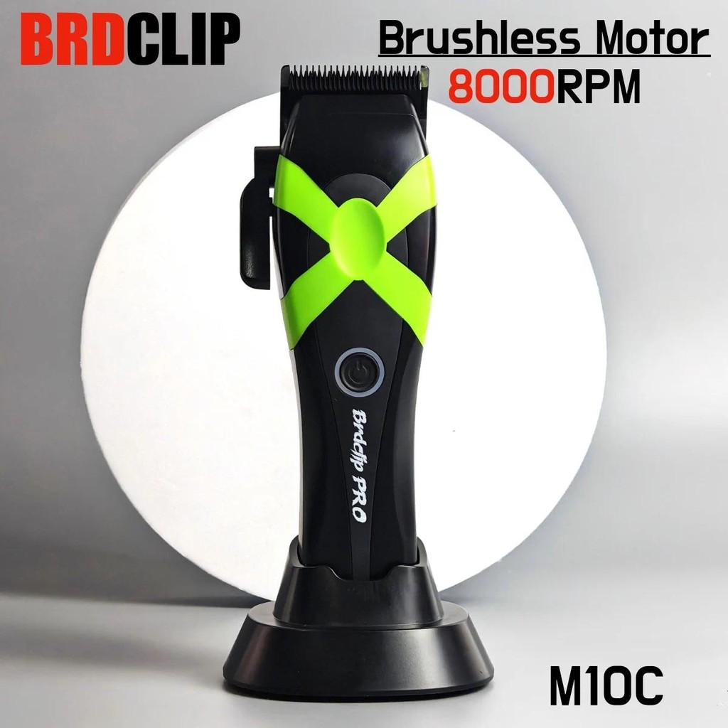 BRD M10C Motor Sem Escova 8000RPM Máquina De Cortar Cabelo Elétrica Profissional DLC Fade Blade Com Base 5 Ajustes De Lâ