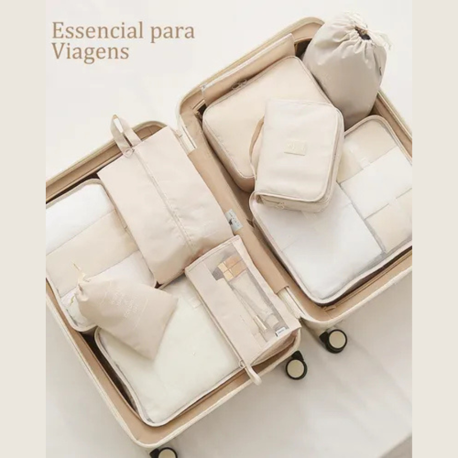Kit 10 Necessaire Feminina Organizador De Malas Para Viagem