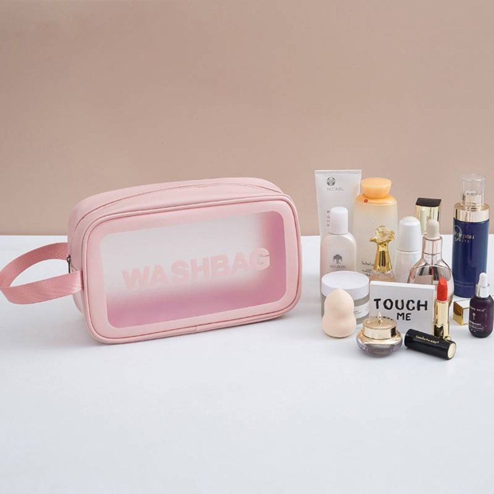Necessaire Poliéster Viagem Organizadora Compacta Alça Feminina Masculina Prática