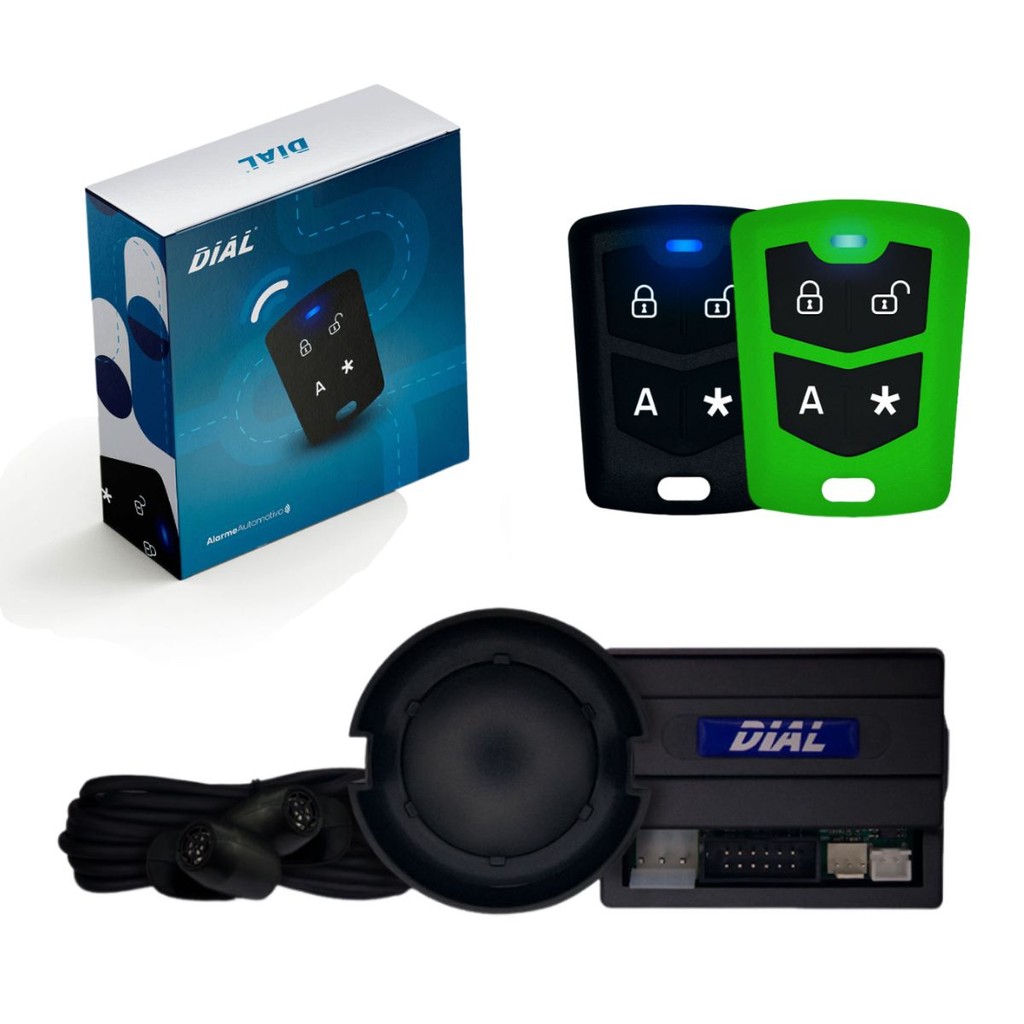 Alarme Dial Com 2 controles Verde/Preto