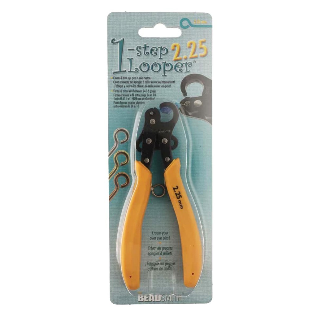 Beadsmith One Step Looper Eyepin Loop 9 pinos Criação fácil com manual para criar um loop e produto genuíno