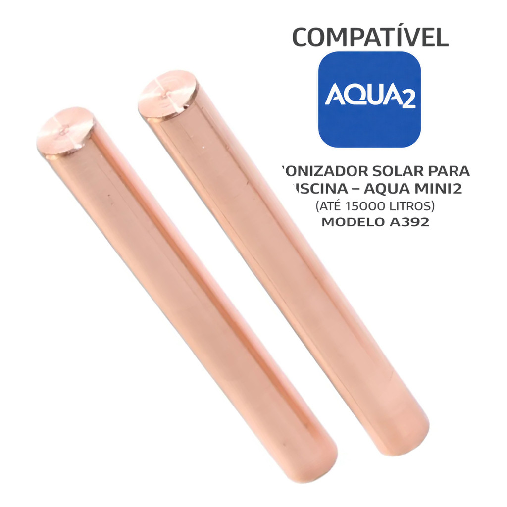 Kit Refil Ionizador Solar Piscina M5 Compatível Aqua Mini2 A392