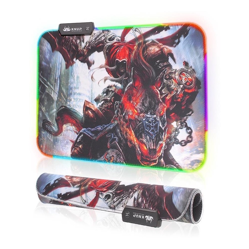 Mouse Pad Gamer Com Led Rgb 7 Core 30cm X 25cm Mousepad Kp12