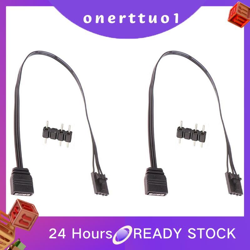 4X Para 4PIN RGB ARGB Padrão 3 Pinos 5V Adaptador Conector Cabo 25cm