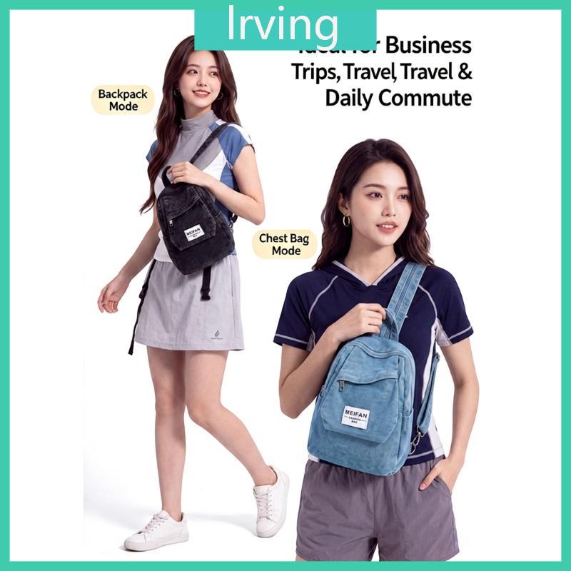 LRVI Handle Backpack Daily Daypack Áreas Armazenamento Internas E Externas