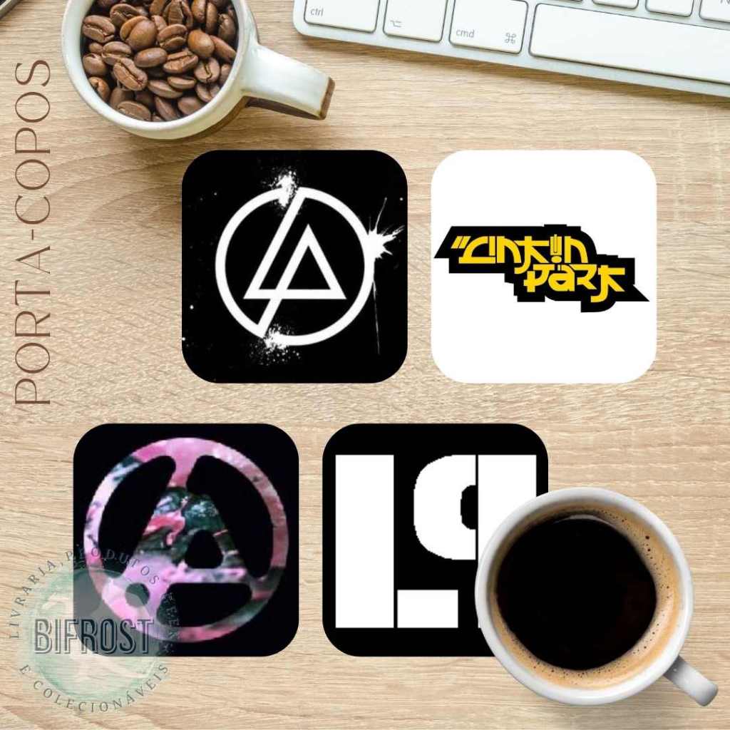 Jogo porta copos Linkin Park Rock music internacional presente colecionável Otaku