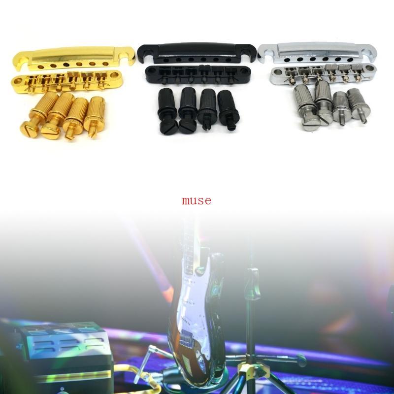 Guitar O-Matic Bridge and Stop Tailpiece Combo Studs Substituições Conjuntos Para LP 6 String Electri