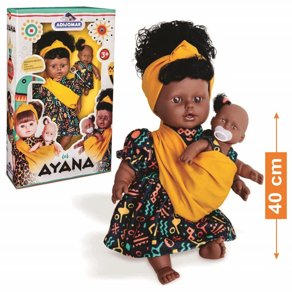 Adijomar Brinquedo Boneca Ayana Negra Menina