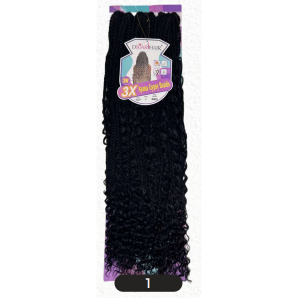Cabelo Bio Organico AYANA GYPSY Braids Twist com Cachos Crochet Braids Dsoar 300G