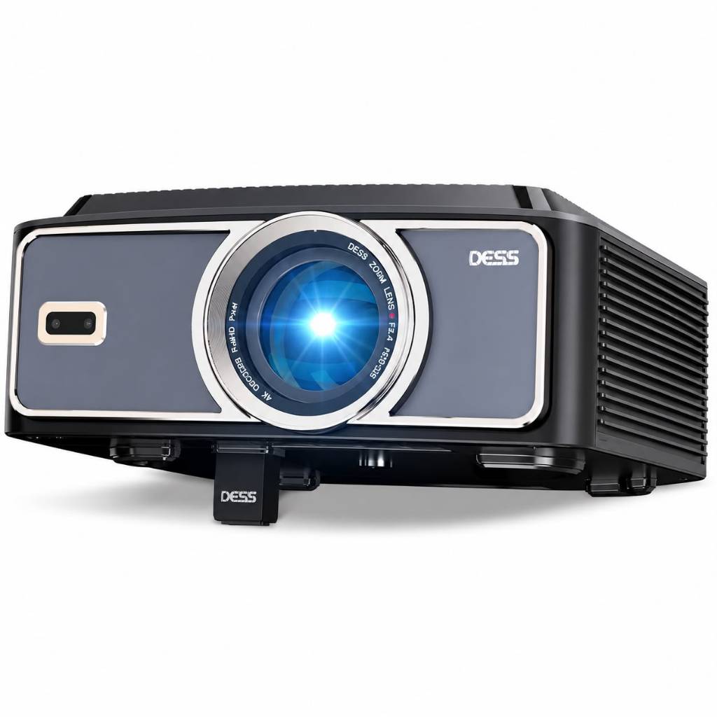 Projetor DESS 4K Smart Full HD 1080P Android9 Google TV WiFi 6Bluetooth 5.0 Foco Automático
