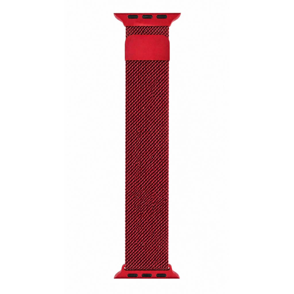 Pulseira Metal Aço Para Smart Watch 42mm Vermelho Claro