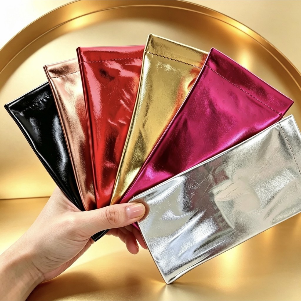 Kit 10 Bolsa De Leitura De Óculos De Sol Em couro granulado Macio Unisex  Eyewear Storage Bags Acessórios