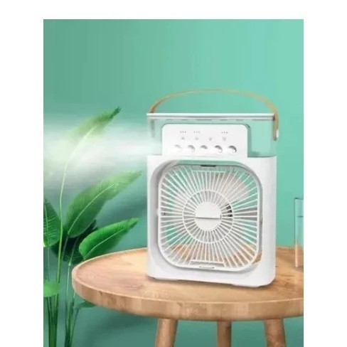 Mini Climatizador Spray Ventilador Luminária