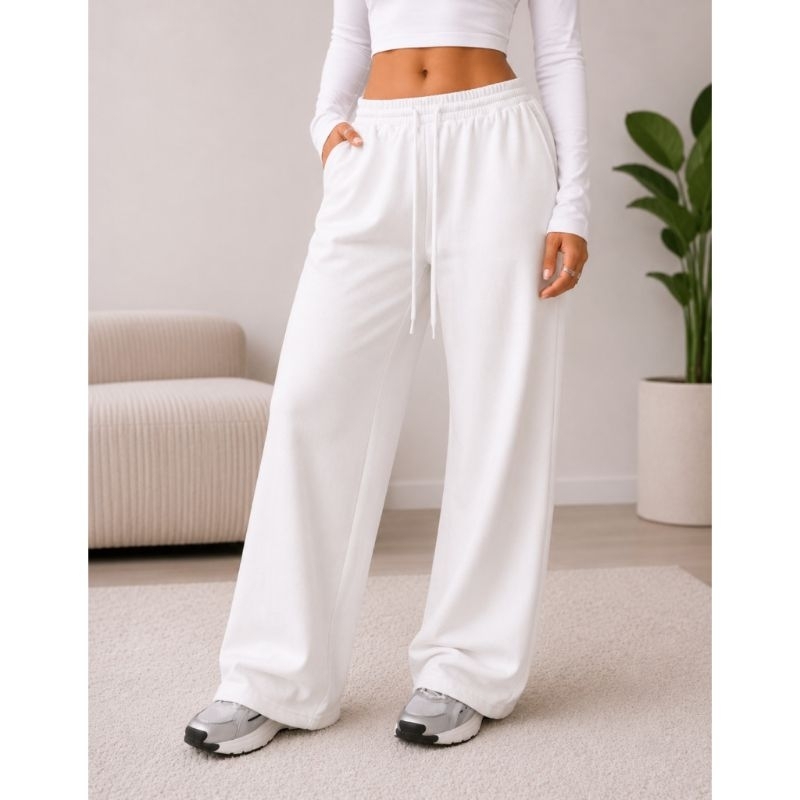 Calça Moletom Feminina Wide Leg com Conforto e Liberdade de Movimento