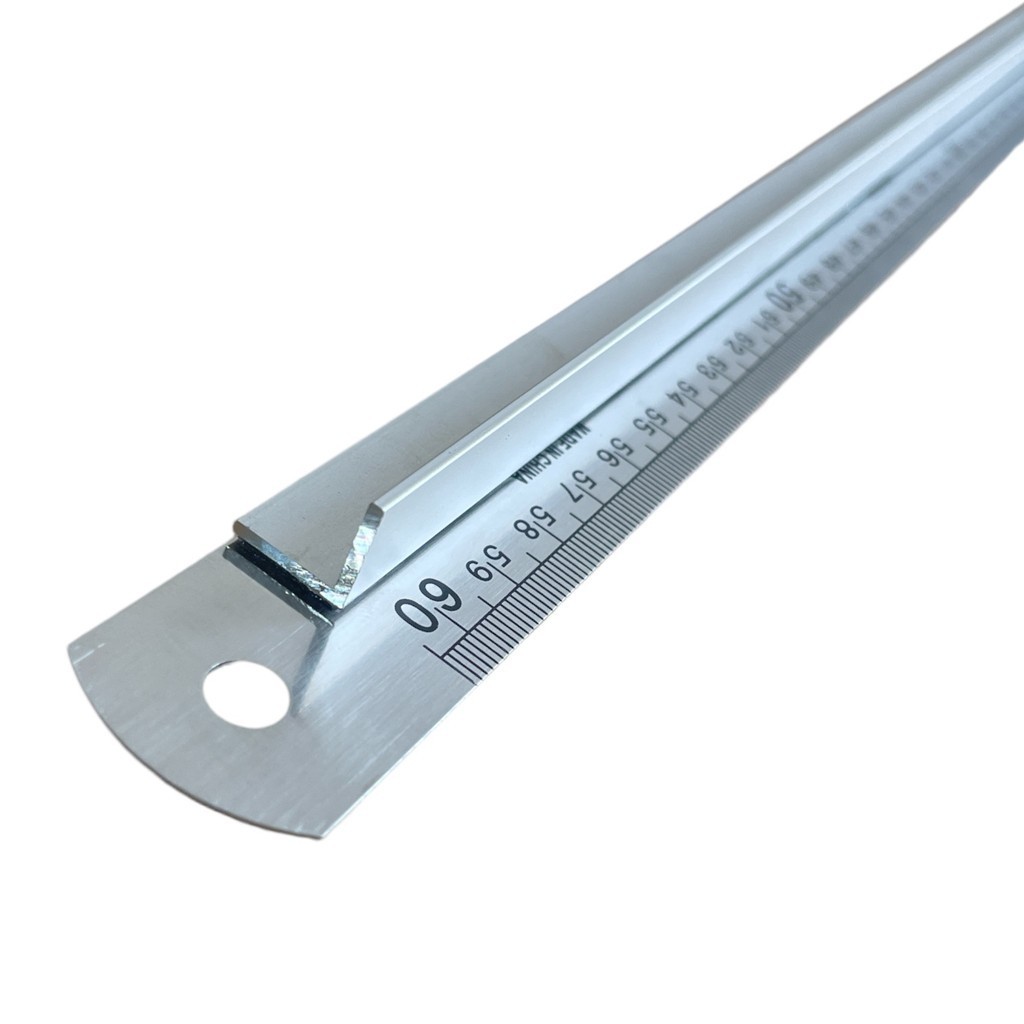 Régua de Metal Com Proteção Para Dedos Aço Inoxidável papelaria