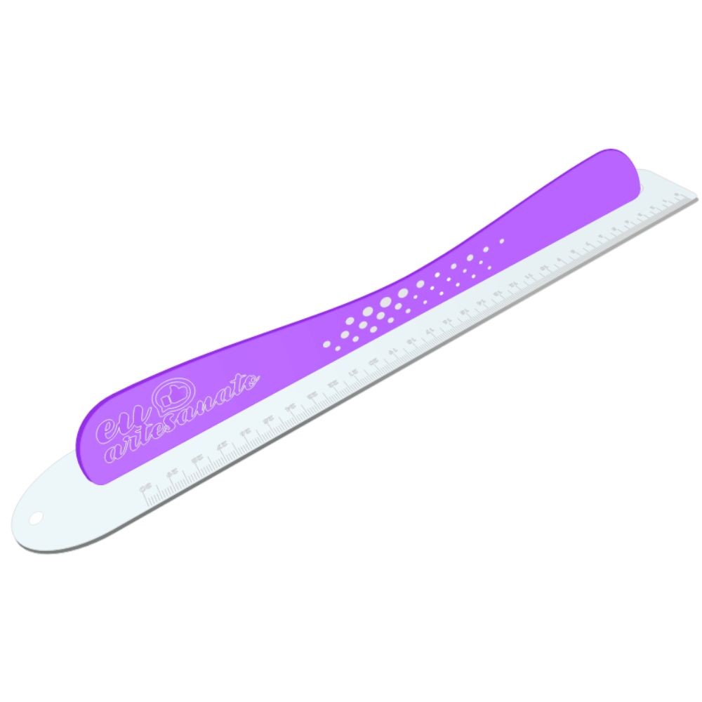Régua com Proteção 20cm Safecut Acrílico Lilás Marpax