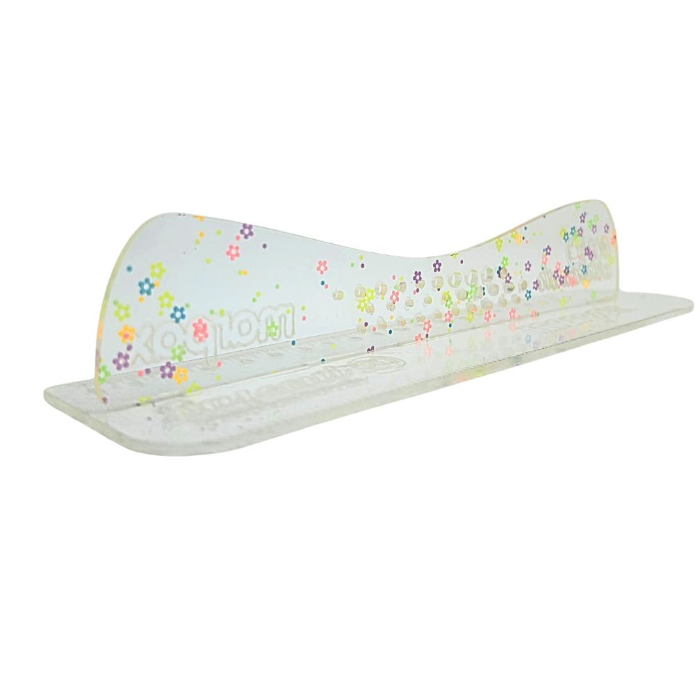 Régua com Proteção 40cm Safecut Acrílico Glitter Flor Marpax