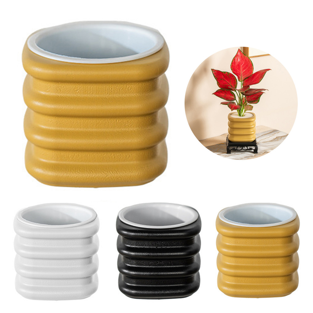 Hydroponic Self-watering Flower Pot – Compact Pe Planter for Indoor Desktop Plants Minimalist Decorative Container Ide