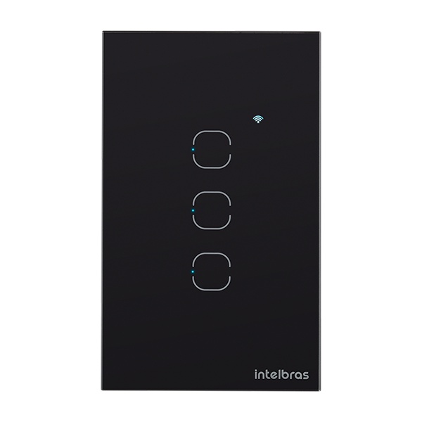 Interruptor Touch Wi-Fi Smart 3 Teclas Ews 1003 Interruptor Touch Smart Wi-Fi 3 EWS 1003 Preto Ou Branco