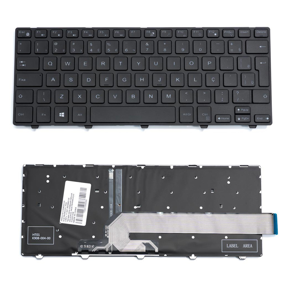 Teclado para Notebook Dell Part Number PK1313P1A32 Com Iluminação