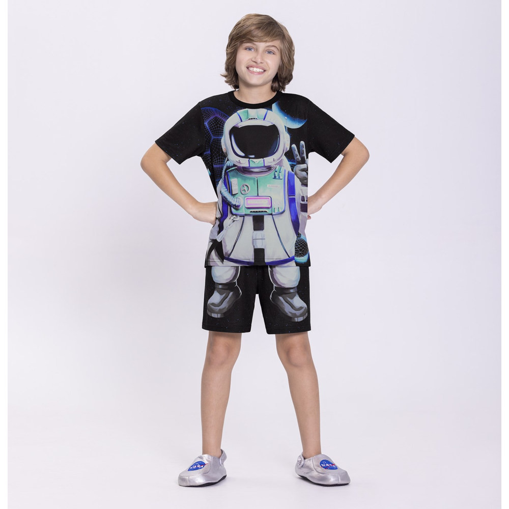 Pijama Menino Alakazoo em Malha Lightness  - Astronauta