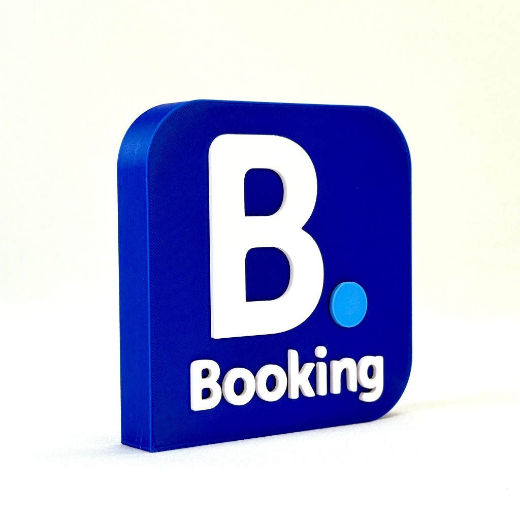 Placa Decorativa Booking em 3D Turismo Agência De Viagem Pousada Vários Tamanhos