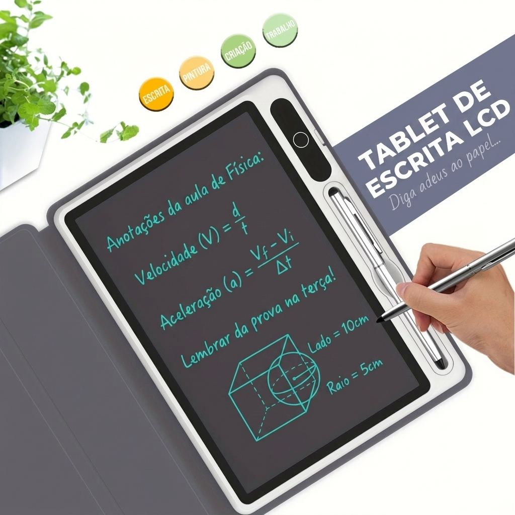 Lousa Mágica LCD 10 Polegadas Tablet de Escrita Desenho Infantil Digital Tela Grande Colorida Portátil