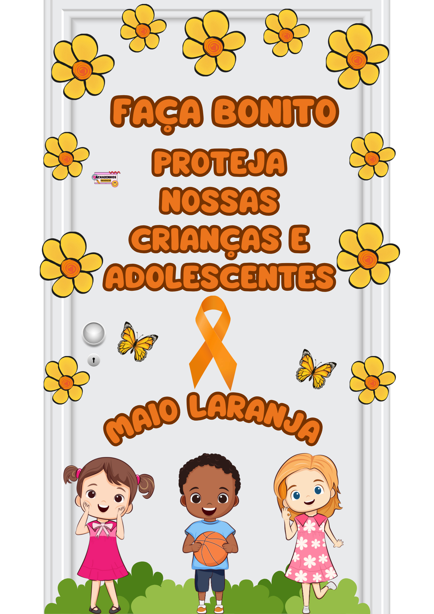 ???????? Painel para porta Maio Laranja