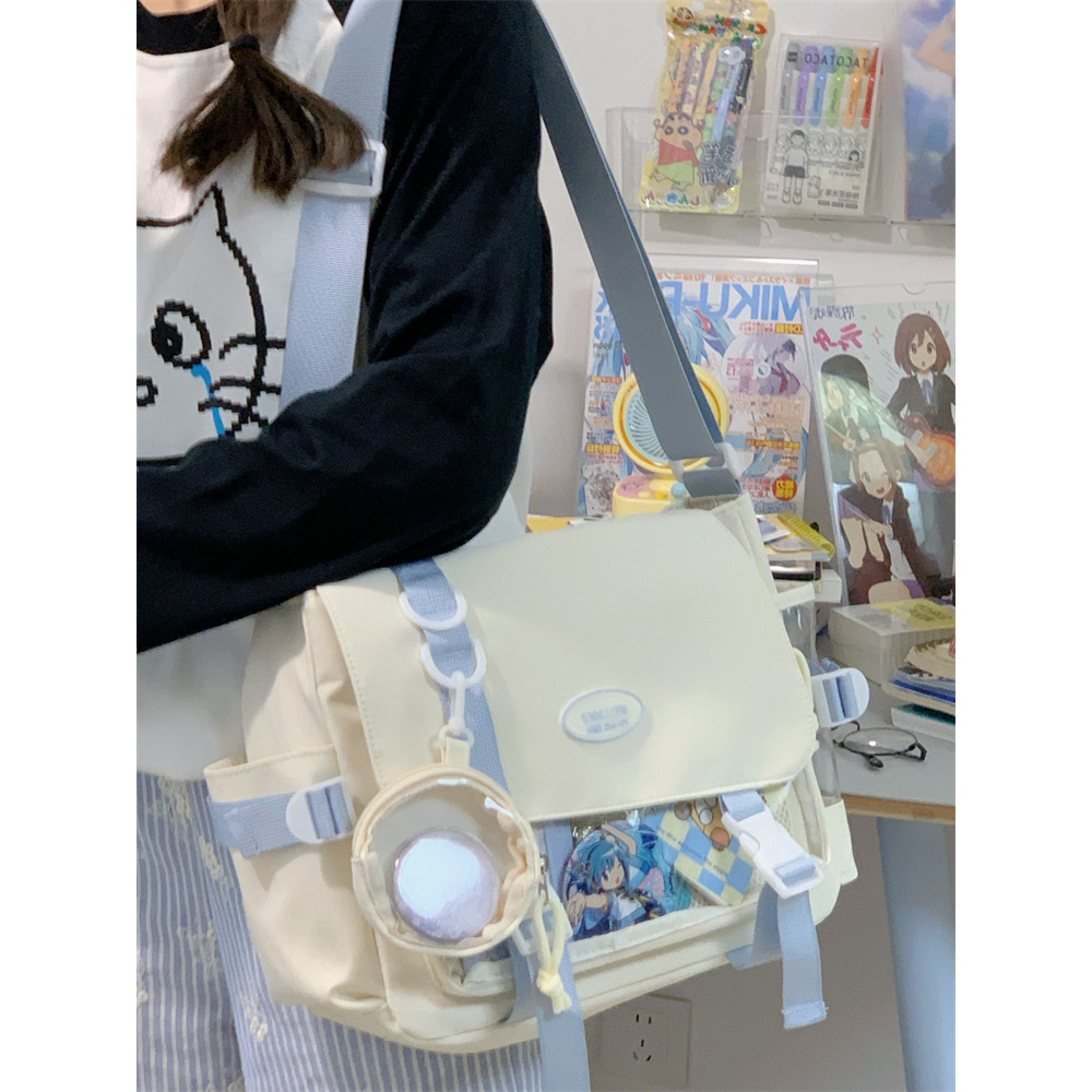 Estilo Preppy saco do mensageiro japonês bidimensional menina dor saco Casual All-Match mini pequeno Tablet saco Commute