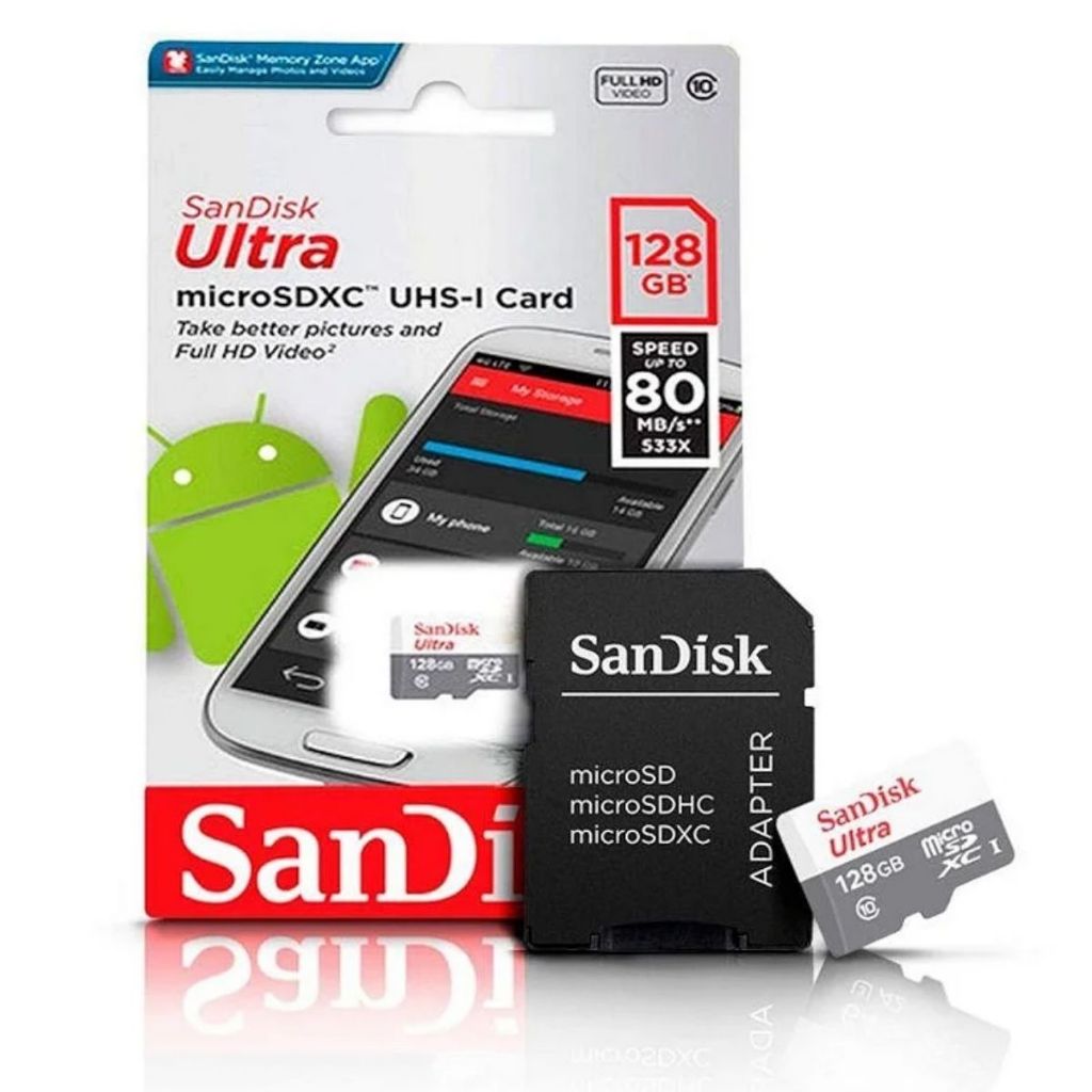 Cartão De Memoria Sandisk Ultra 128gb com Adaptador