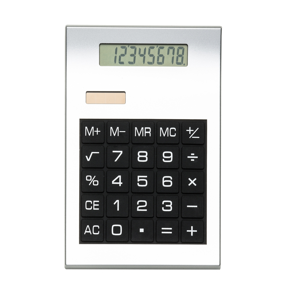 Calculadora Digital 8 Dígitos Prata Moderna Minimalista Util