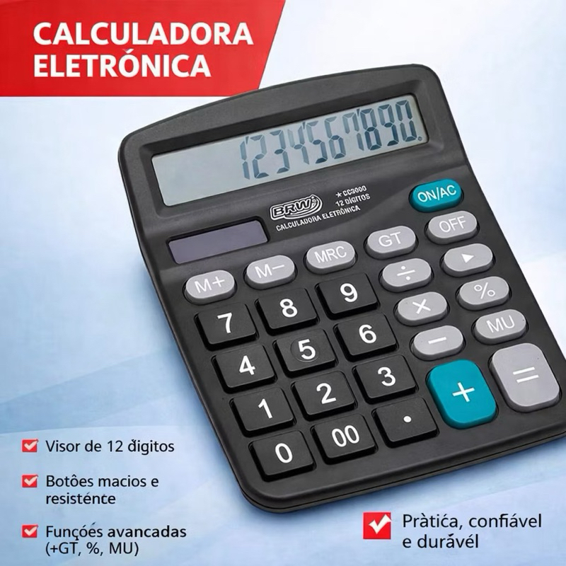 Calculadora Digital Big 12 digitos